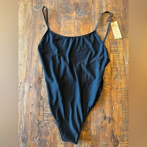 Only Hearts Black Low Back Bodysuit